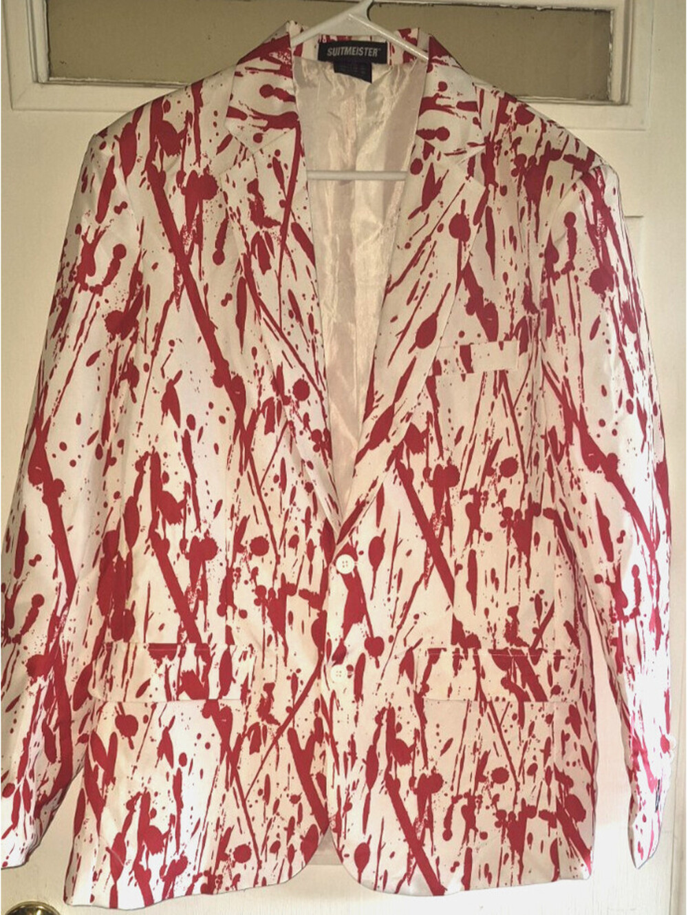 Suitmeister Blood Spattered Suit Jacket Horror Halloween Costume  Adult Sz Large